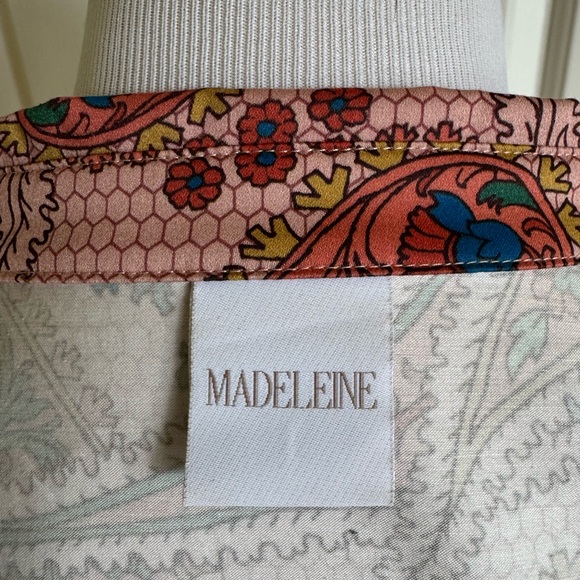 MADELEINE Multicolor Cotton Midi Shirt Dress S-M Mint - Picture 6 of 9